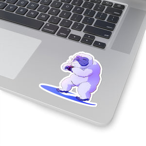 Grumpy Abominable Snowman Vinyl Sticker