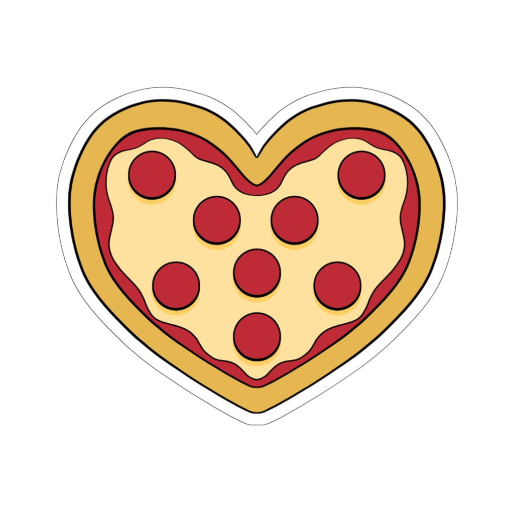 Pizza Heart Vinyl Sticker