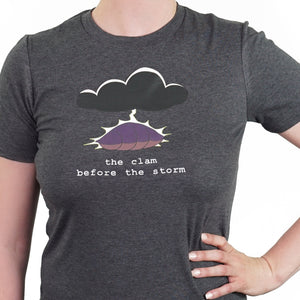 The Clam Before the Storm - Funny Pun T-Shirt