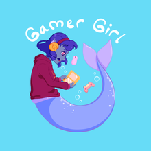 Load image into Gallery viewer, Ga-mer Girl - Mermaid Pun T-Shirt
