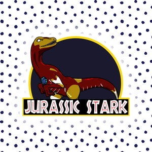 Jurassic Tony Stark - Jurassic Park & Iron Man Individual Sticker
