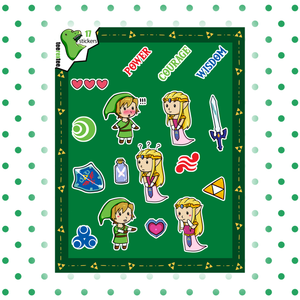 Link and Zelda Stickers - Legend of Zelda Sticker Set