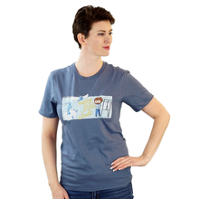 Load image into Gallery viewer, Happy Little Clouds - Bob Ross &amp; Pokemon T-Shirt
