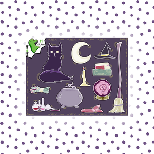 Witch Kit - Halloween Sticker Half Sheet